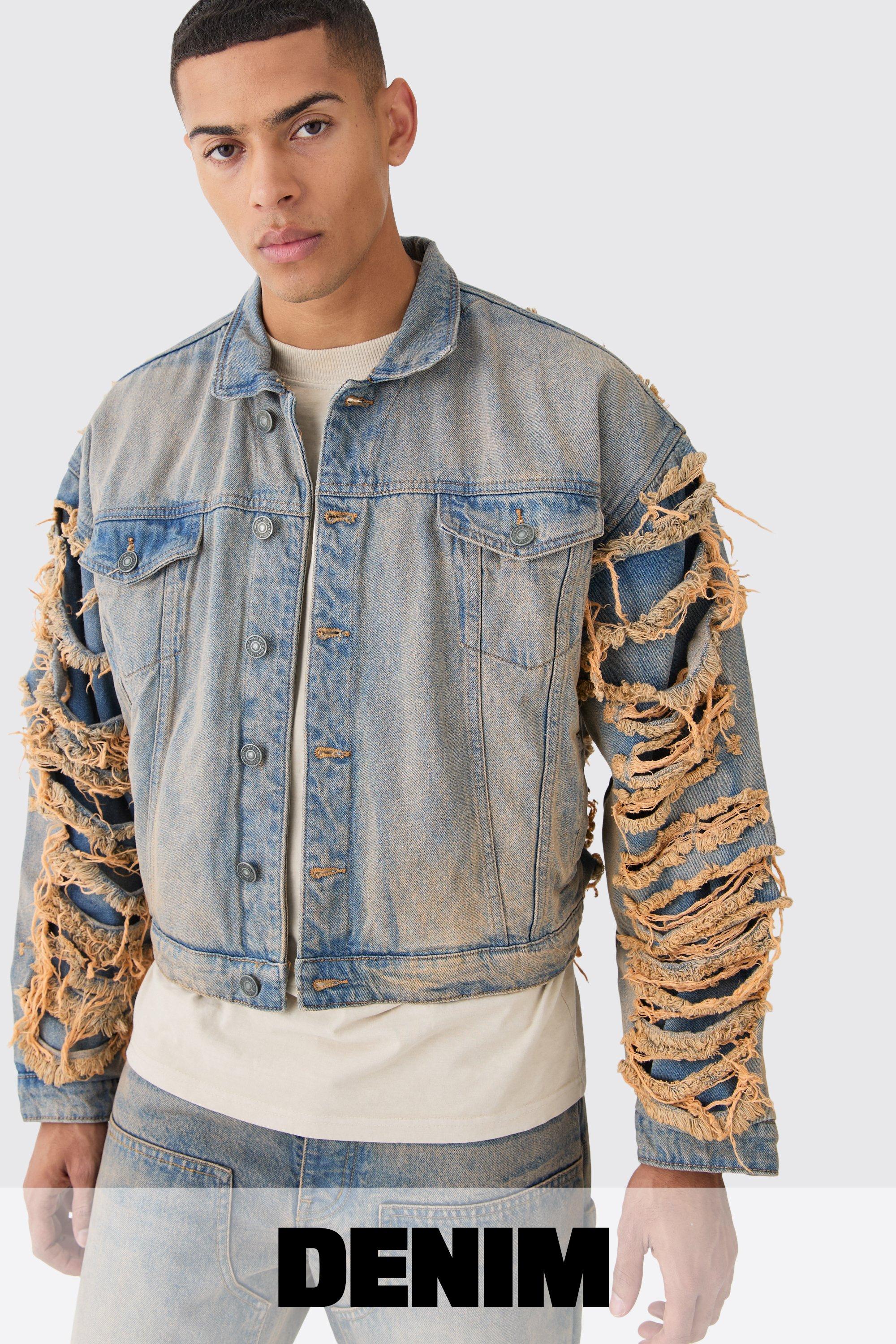 Jeans jacket outlet ripped